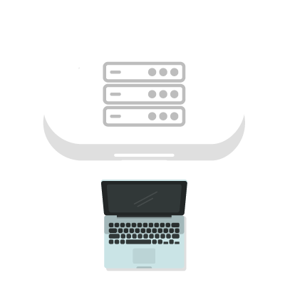 Nuvem e servidor da cibersegurança de computador