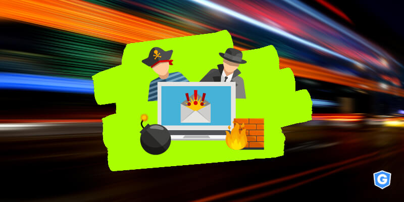 Anti-spam protegendo e-mais de piratas.