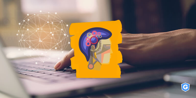 Engrenagens em cérebro representando machine learning