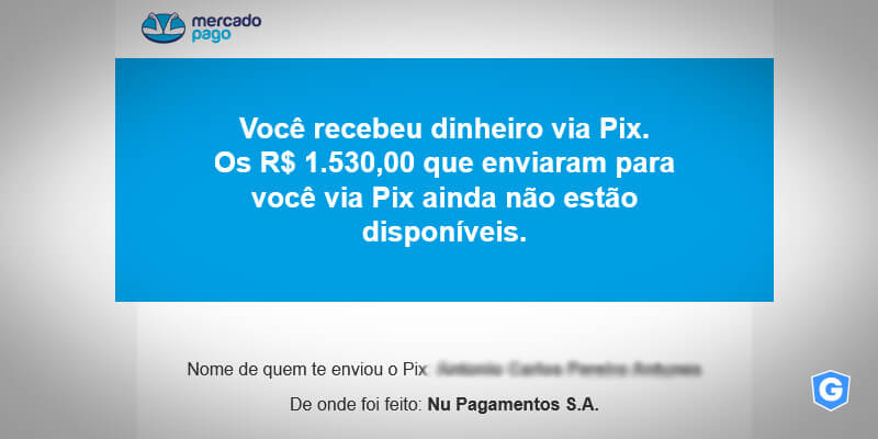 Golpe de e-mail usa imagem do Mercado Pago.
