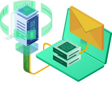 Server backing up all data in the computer with Email archiving solution.